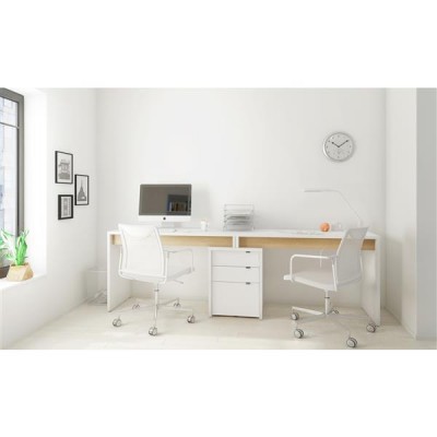 Chrono Desk 400924 (Natural Maple/White)